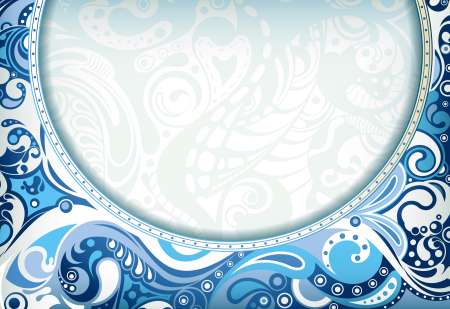 Abstract Blue Curve