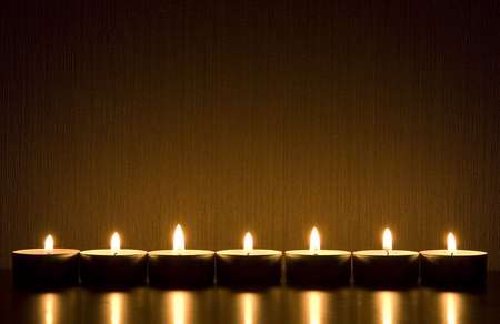 Small candles with space for text. Romance/maditation concept