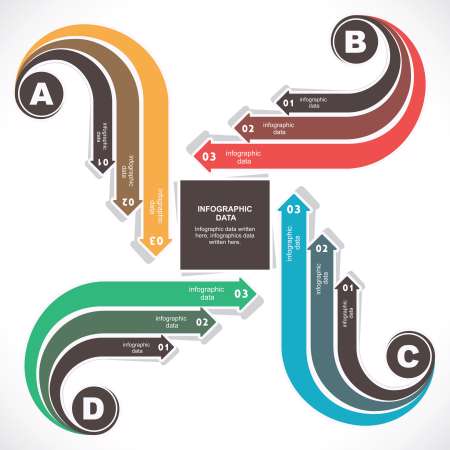 retro info-graphic design stock vector