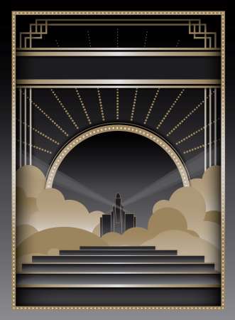 Art Deco Background and Frame