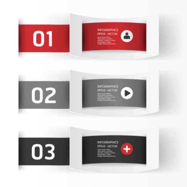 Modern Design template / can be used for infographics / numbered