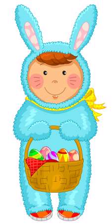 kid wearing Easter costume