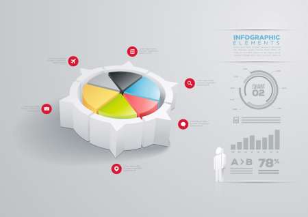 Pie chart infographic design