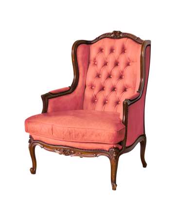 vintage luxury armchair isolated with clipping path