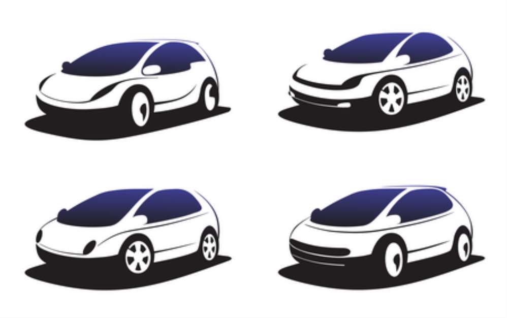 city cars design stamp