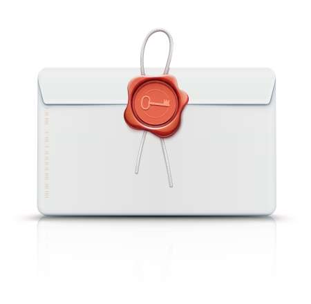 Envelope with red wax seal