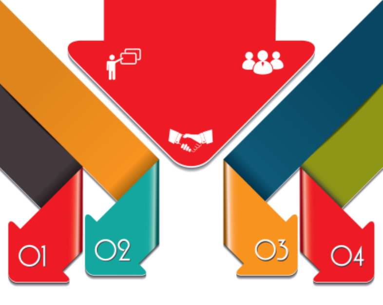 Modern colorful arrows for Infographics template. Vector illustr