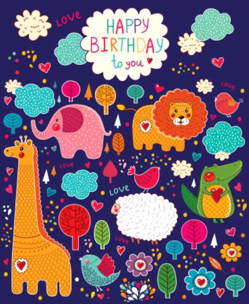 Vector set of cartoon animals
