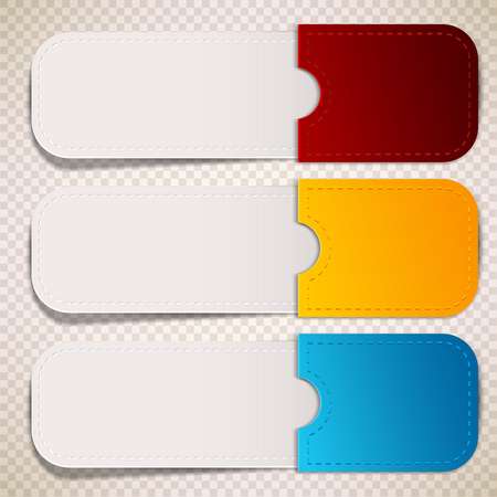 Colorful bookmarks with place for text