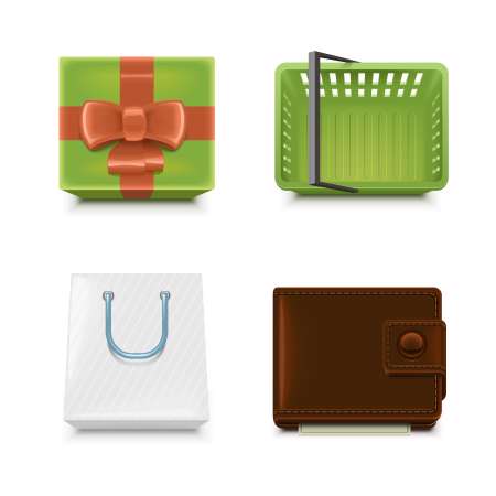 shopping vector icon set