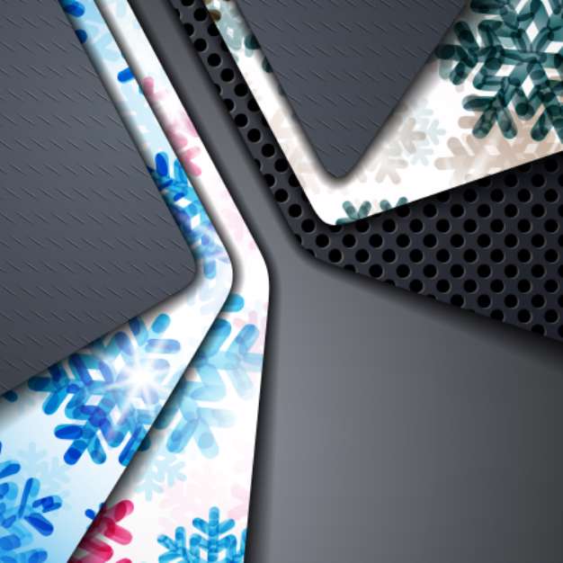 layered abstract background with snowflakes image