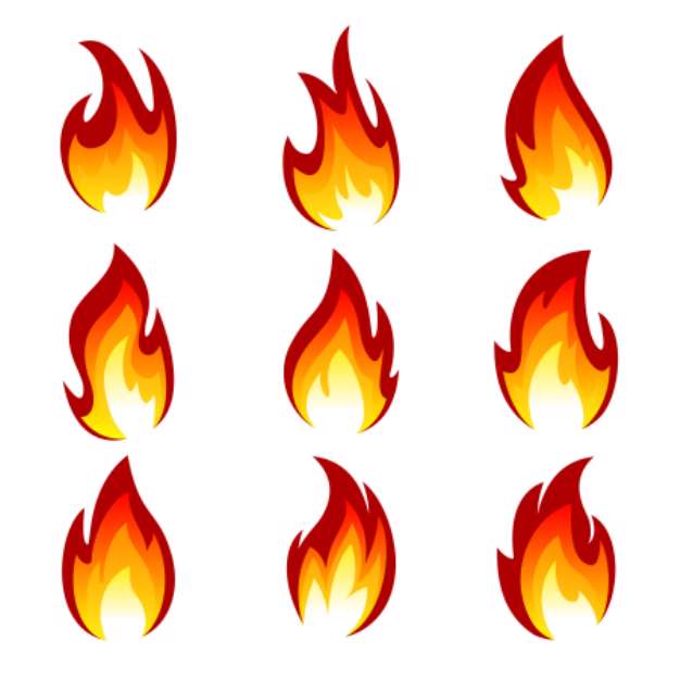 Set of flame