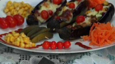 بادمجان شکم پر