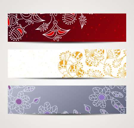 banner with floral pattern