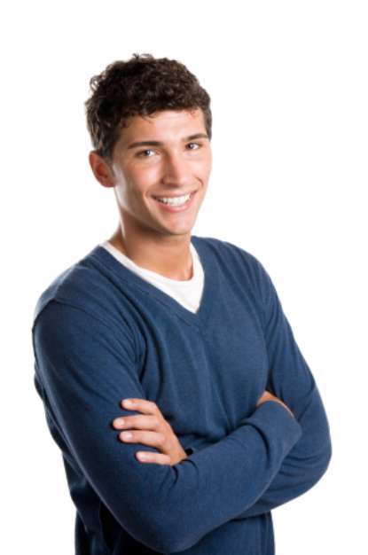 Happy smiling latin man