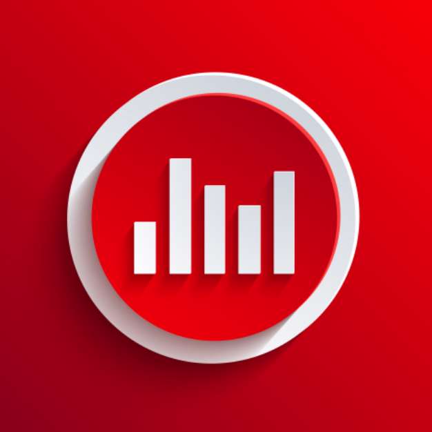 Vector red circle icon. Eps10