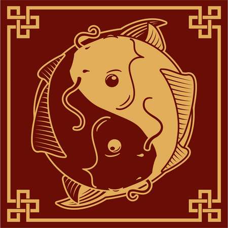 Oriental Yin Yang Fish Symbol