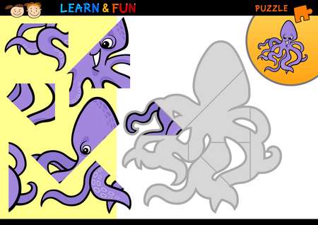Cartoon octopus puzzle game