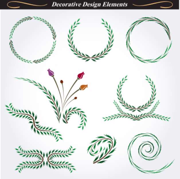 Collection of decorative design elements 11