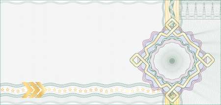 Secured Guilloche Background for Gift Certificate, Coupon or Ban