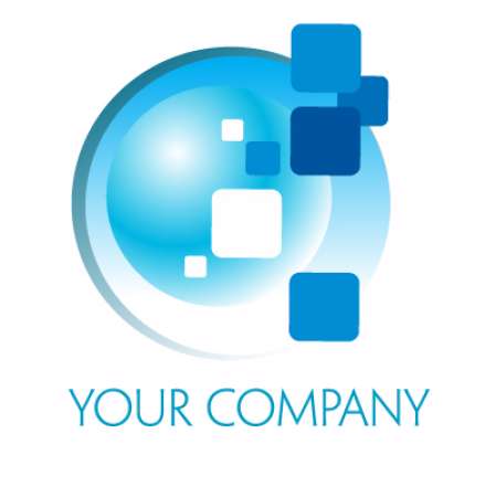 logo business blue vector