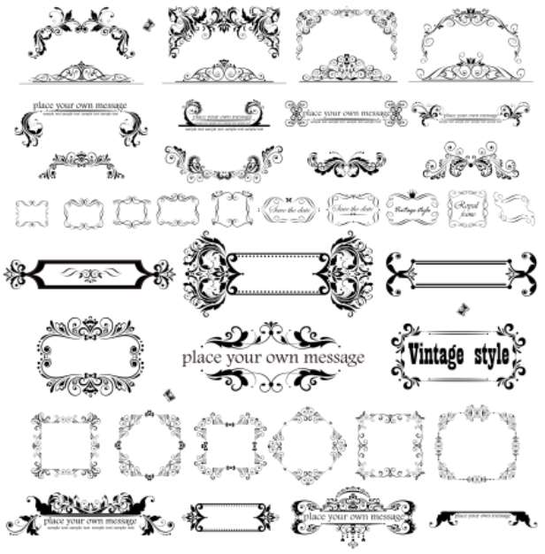 Retro heading and frames