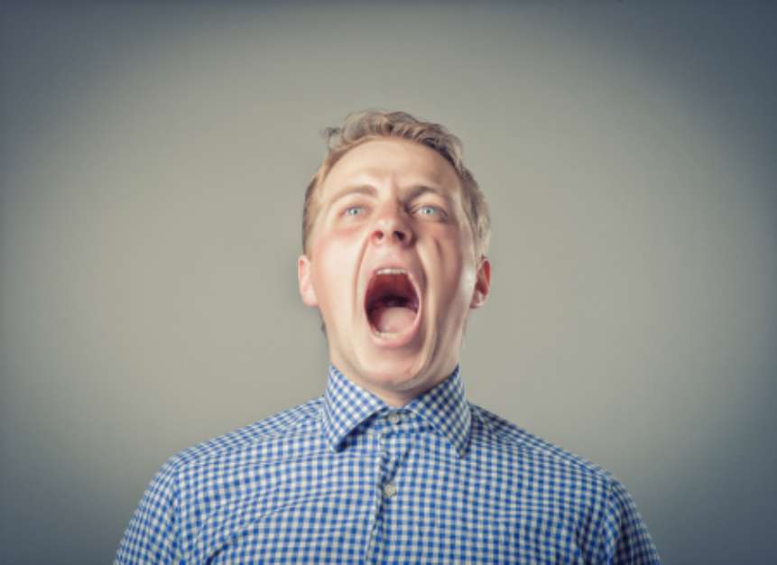 Angry businessman shouting