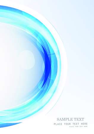 abstract business technology colorful blue circle wave vector