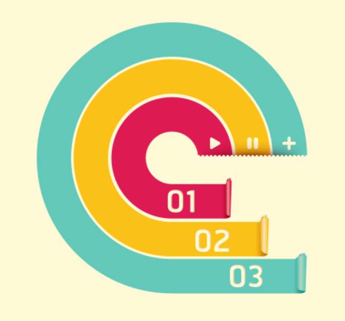 Modern soft color Circle Design template