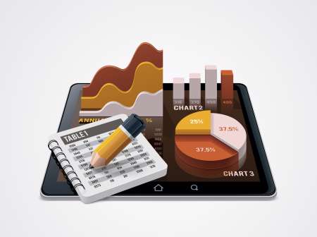 Vector chart and table editor icon