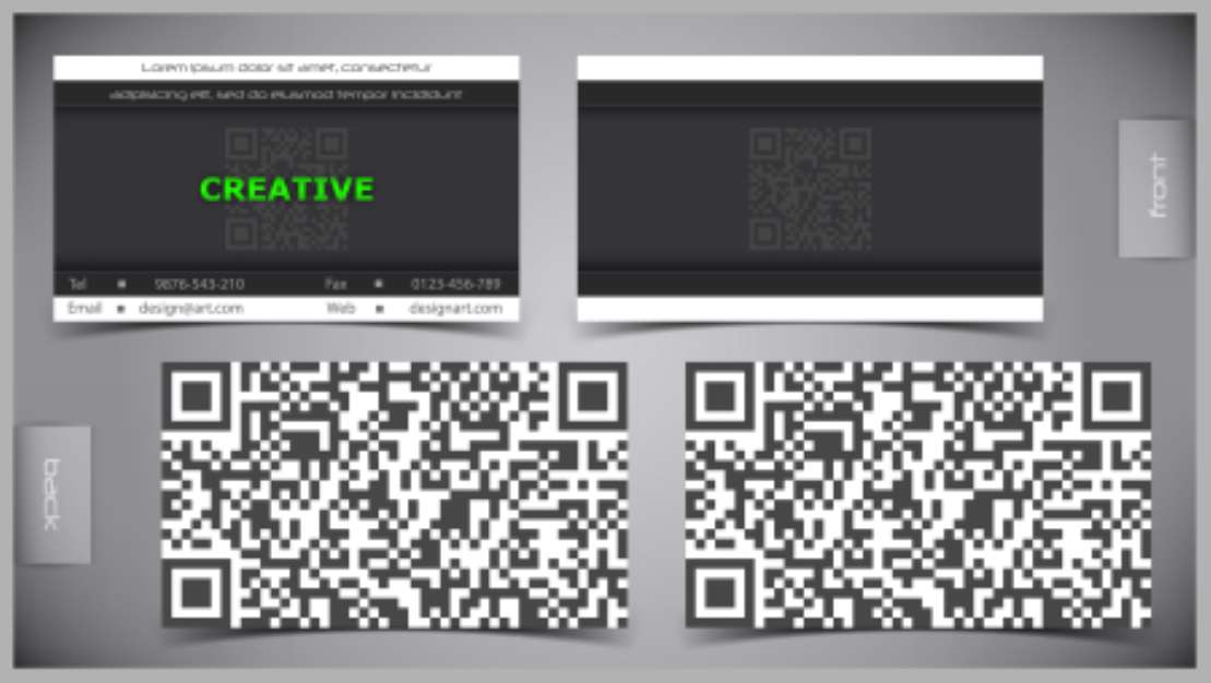 Vector abstract creative business cards (set template)