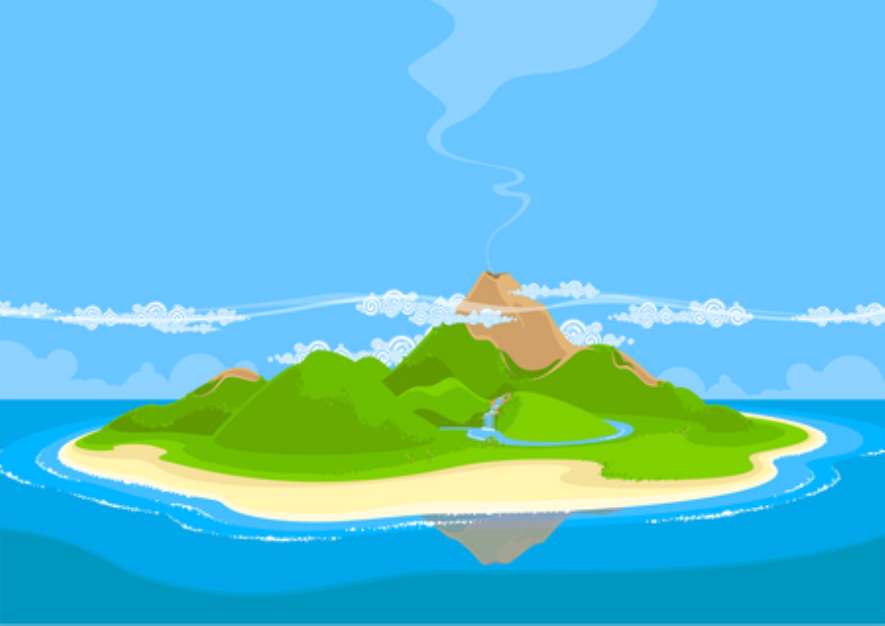 Beautiful exotic island