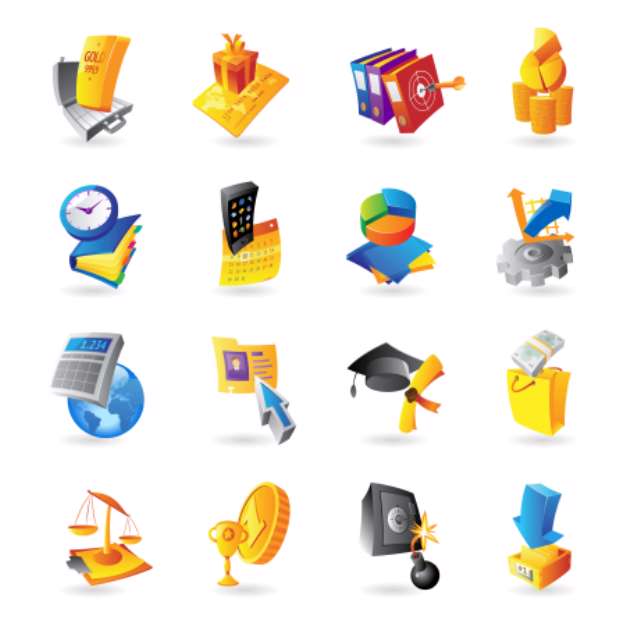 Icons for business and finance
