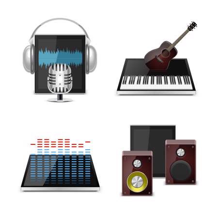 music vector icon set