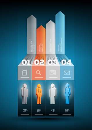 Perspective Arrow Infographic Template