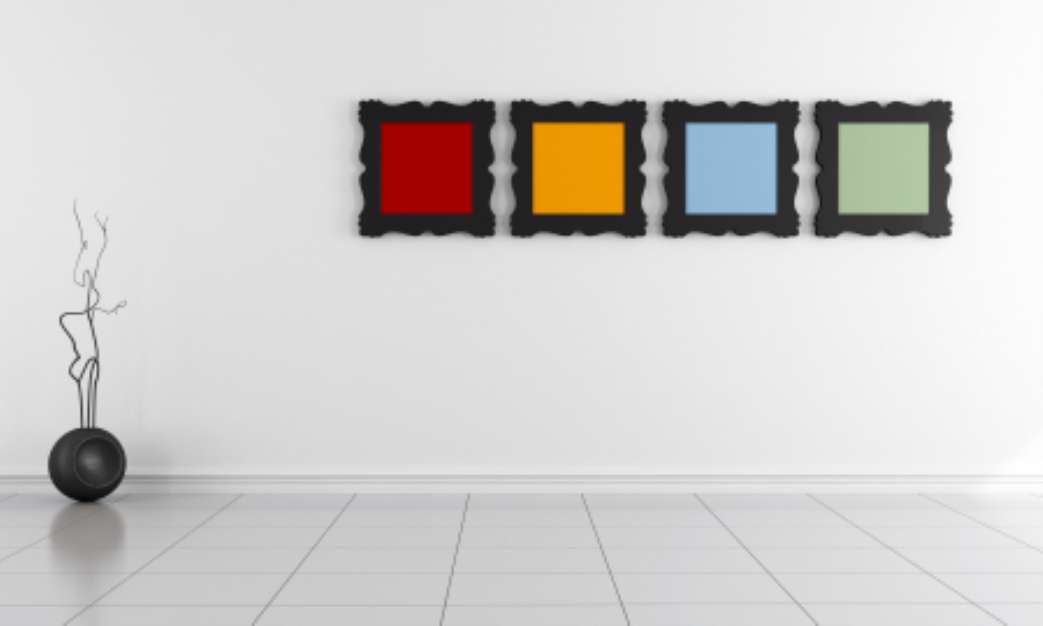 Bright minimalist empty interior
