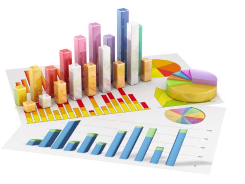 Graph diagram pie chart 3d