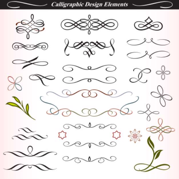 Calligraphic Design Elements
