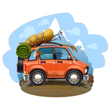 travel car illustration