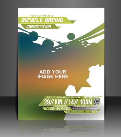 Vector bicycle racing, flyer, brochure,magazine
