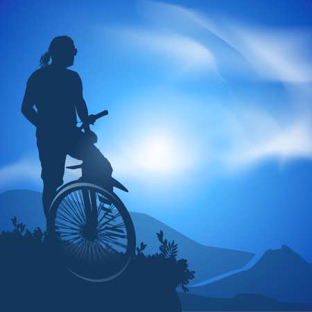 Cyclist. Vector illustration