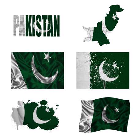 Pakistan flag collage