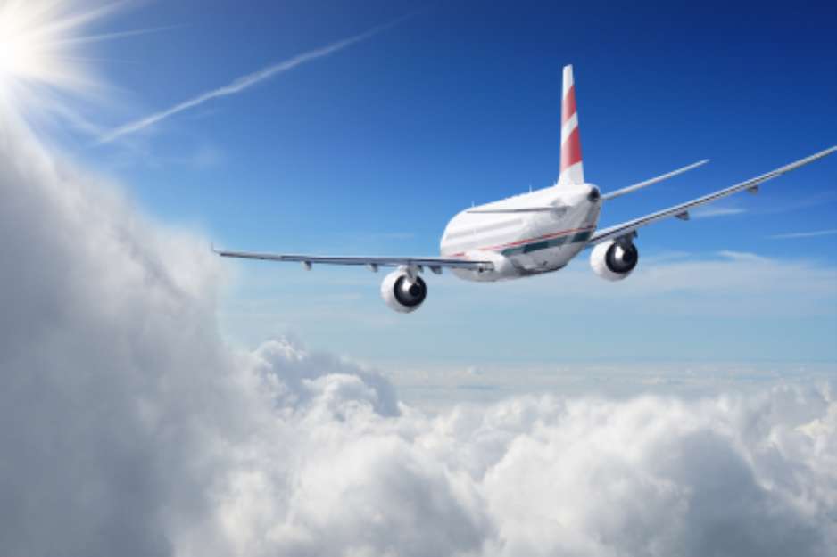 Airplane in the sky