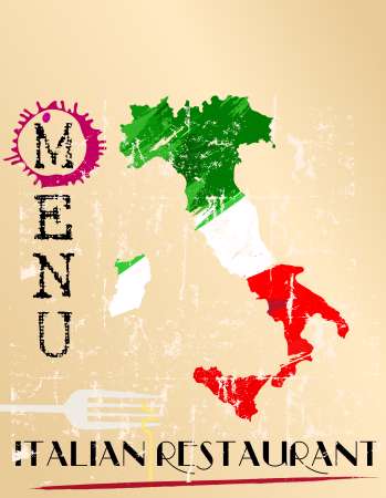 Menu design for italian restaurant, free space for your text