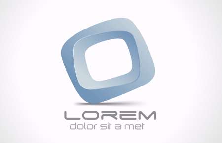 Innovative 3D Logo.  Rhombus abstract Vector icon.