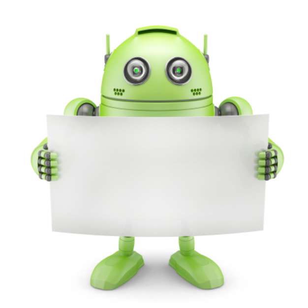 Android with blank banner