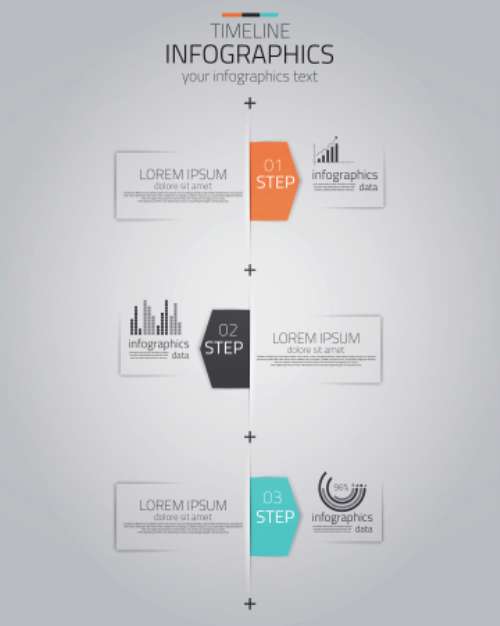 Minimal infographics design. Vector