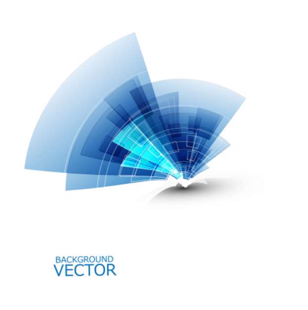 abstract new blue shiny swirl technology wave composition vector