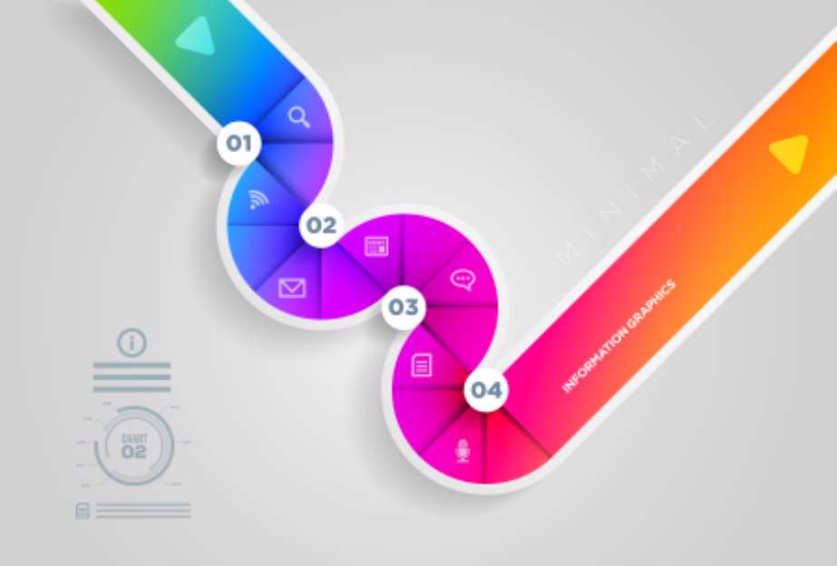 Circle shape infographic design template.