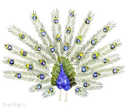 خلق پرنده با گلبرگ